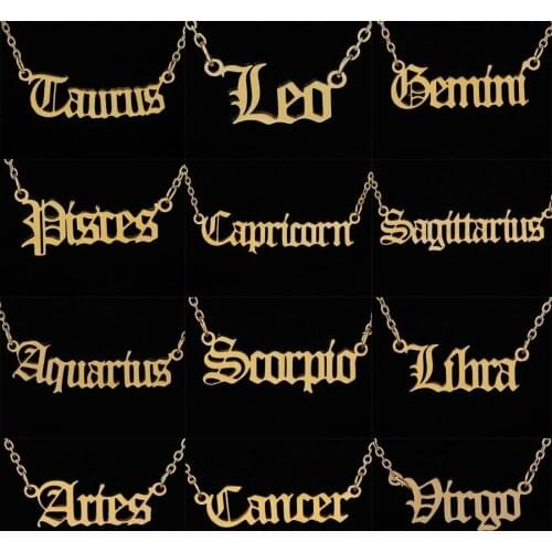 Женские кулоны знаки зодиака Oly2U China At AliExpress