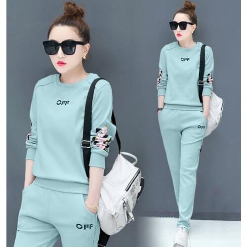 2020 Autumn Casual Women Two Piece Set Fashion Korean Style Long Sleeve Tracksuits Woman Top and Pants Lounge Wear 2 Piece Sets
