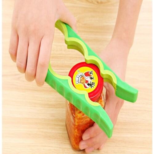 Opener for Beer Bottle Jar Opener Kitchen Cooking Gadgets Accessories 4 in 1 Handy Anti-slip Can Lid Screw Opener Bottle