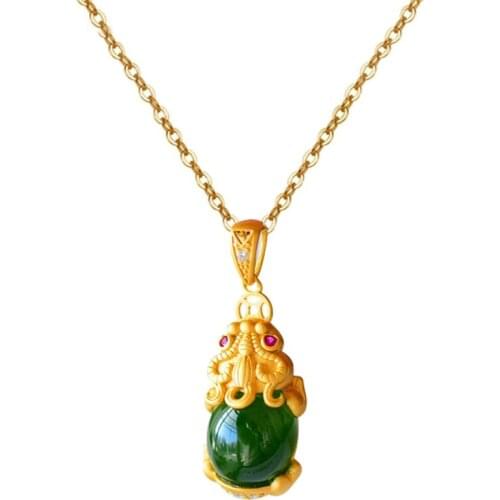Pixiu Pendant Necklace Feng Shui Brings Good Luck Wealth Everyday Holiday Opportunities Women Necklace Jewelry Beautiful Meaning