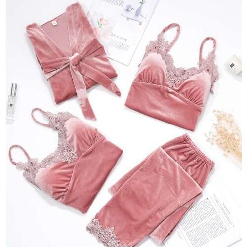 Sexy Pajamas WomenS Autumn Winter Breast Pad Home Wear Camisole Vest