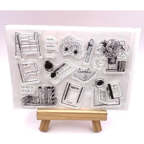 ZFPARTY Read a Book Transparent Clear Silicone Stamps for DIY Scrapbooking/Card Making/Kids Crafts Fun Decoration