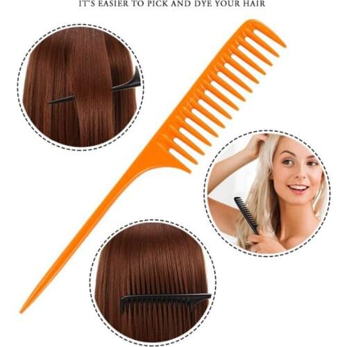 Wide Tooth Tail Comb with Pintail for Women Men Sectioning and Styling Tool Detangling Wet Switchblade Highlighting Comb