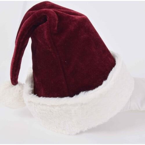 2pcs Chrismas decorations Cap Hats Merry Xmas Holiday Gift Fit Adult Unisex High quality Santa Claus Christmas Hat