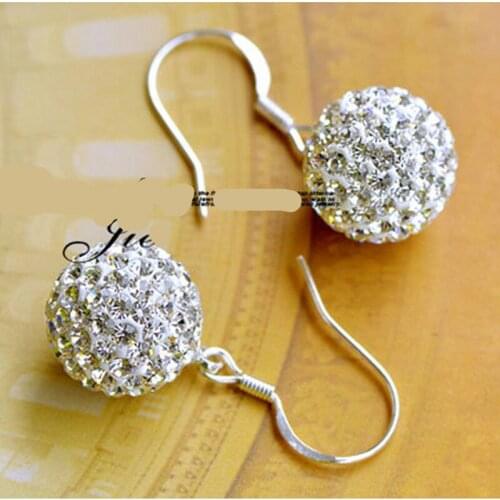 Shambhala Drill Ball Earrings 2018 New Fashion Korean Long Section Tassel Crystal Earrings Wholesale Jewelry Round Earrings