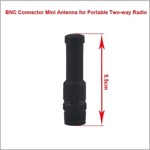 5.5cm Length only!!! BNC UHF 400-470MHz 1.5dB Mini Antenna for Portable Two Way Radio