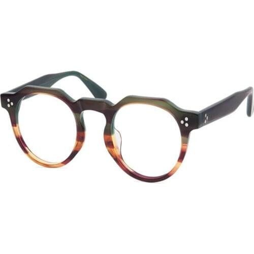Vintage Round Acetate Glasses Frame Unisex Progressive Multi-focal Lens Optical Eyewear See Near Far Goggle Reading Eyeglasses