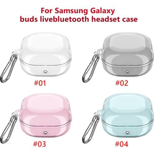 Candy Colorful TPU Earphone Case For Samsung Galaxy Buds Live Anti-Knock Wireless Headset Charger Case For Buds Live With Hook