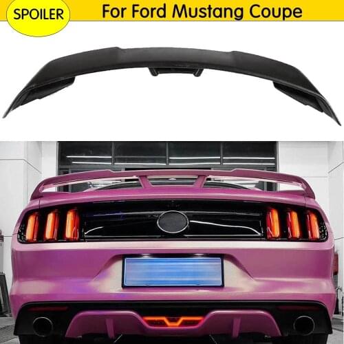 Rear Roof Trunk Boot Wing Spoiler For Ford Mustang 2015-2019 ABS/Carbon Fiber Glossy Black