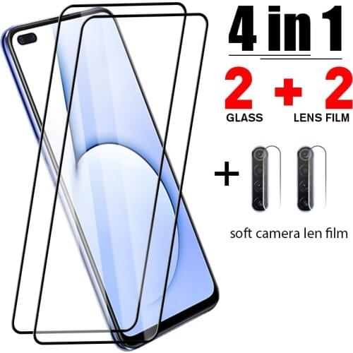 4in1 Full Cover Tempered Glass For Realme 8 Pro 8 7 7 Pro GT GT Neo Screen Protector Glass For Realme Q3 Pro C11 C25 Narzo 30
