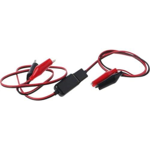 1 Pair Alligator Test Clips Clamp to USB Male Female Connector Power Supply Adapter Cable Wire 50cm Tester Detector Ammeter M5TB