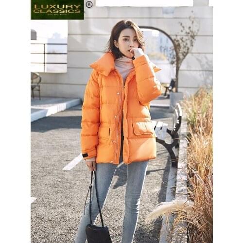 Womens Down Jacket 90% White Duck Down Coat Female Autumn Winter Parkas Woman Korean Fashion 2021 Mujeres Abrigos LW4623