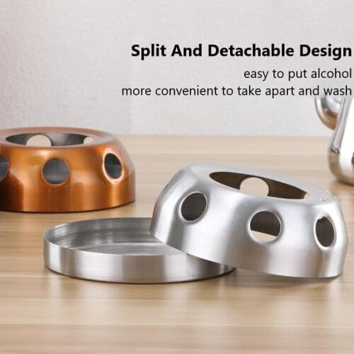 1 PCS Stainless Steel Alcohol Stove Outdoor Small Hot Pot Portable And Practical Alcohol Fire Boiler Base Kitchen Tools