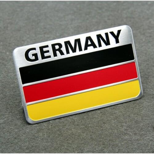 1X Aluminum Luxury New Germany Flag Car Emblems Badge Sticker car body Decoration 80*50mm Car Styling