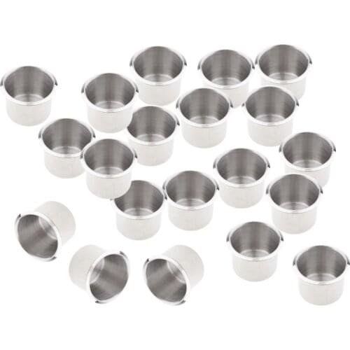 20pc Stainless Ashtray Cup Drink Holder Car Truck Marine Boat Wine Poker Holder