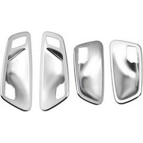 4 PCS Car New DIY ABS Chrome Inside Door Handle Light Box Cover Case Stickers for Bmw New 2 Series 218i 2014 Parts Accessories