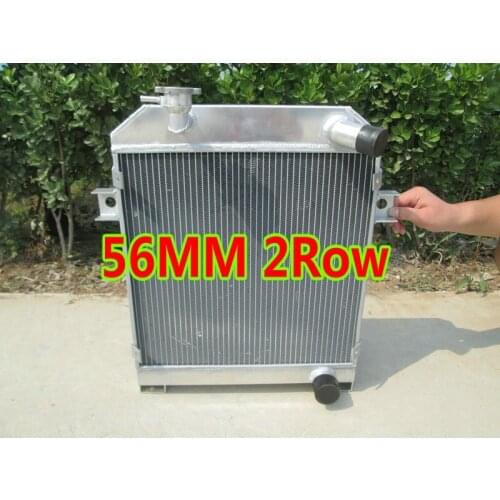 56MM 2ROW Aluminum Radiator FOR JAGUAR MK1/MK2 MARK MK I II S-TYPE/XK-E 1955-1968 SALOON MT XK I6 Engine 3.4/3.8L
