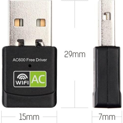 600Mbps 5Ghz USB WiFi Adapter Ethernet Dongle Lan USB Wi-Fi Receiver Adapter 802.11AC Wireless Network Card For PC