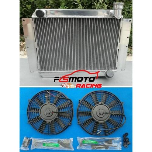 56MM ALUMINUM RADIATOR and FAN UP TO 700HP FOR CHEVY CORVETTE 350 V8 M/T 1955-1960 56 57 58 59