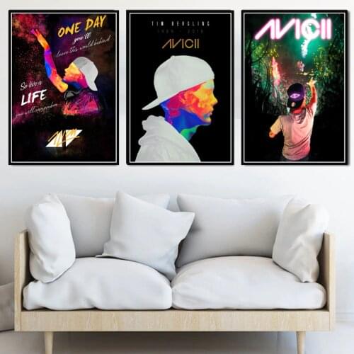 Avicii Legend DJ Music Singer Star Modern Abstract Poster Prints Paintings Art Canvas Wall Pictures Home Decor quadro cuadros