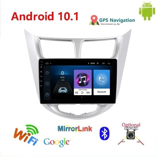 Android 10.1 Car Radio Multimedia Video Player GPS Car Android For Hyundai Solaris Accent Verna 2010 2011 2012 2013 2014 -2016