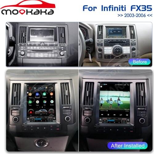 Tesla Vertical Screen Android 10 64G Car Radio GPS Navigation for Infiniti FX35 FX45 2003-2006 Autoradio Multimedia Player Audio