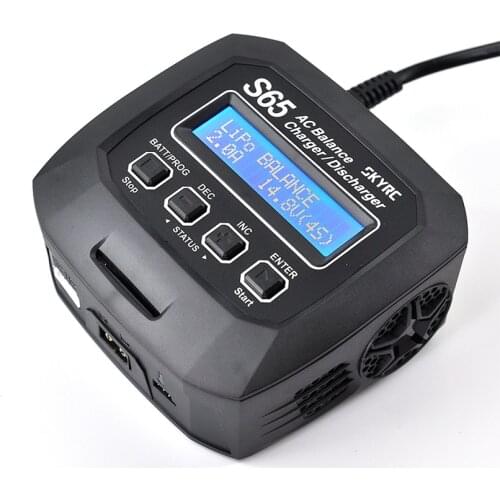 SKYRC S65 AC Balance Charger 10W Discharger XT60 Connector 65W 6A Smart Charger for LiPo/LiFe/Lilon/NiMH/NiCd/PB/LiHV VS B6 S60