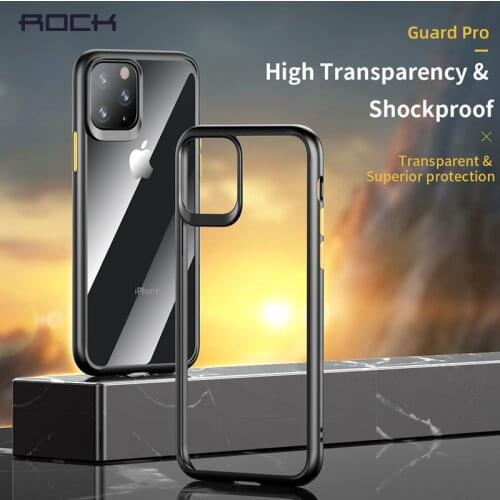 ROCK For 2019 iphone 11 iphone 11 pro max case Crystal Clear Phone protection soft + hard hybrid case for iphone 11 pro cover