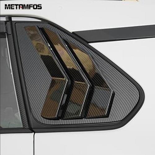 For Toyota Rav4 Rav 4 2019 2020 2021 Rear Window Louvre Glass Shutter Cover Trim Sticker Carbon Fiber Exterior Car Accessories