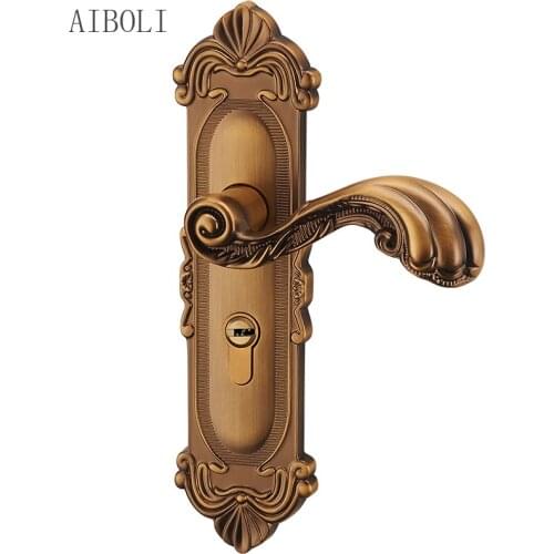 European-style Indoor Wooden Door Locks Bedroom Room Door Locks Household Door Locks Locks Magnetic Mute Door Locks
