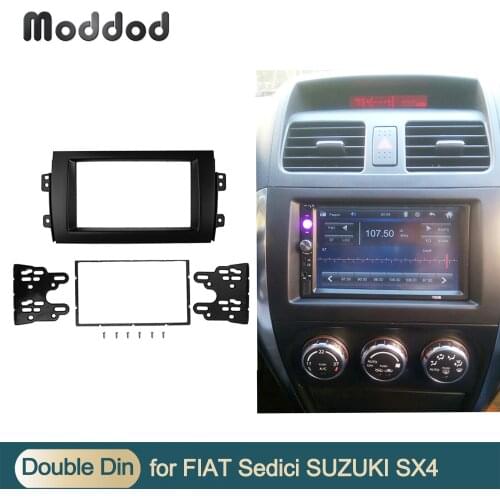 Double Din Fascia For SUZUK SX4 Fiat Sedici Radio DVD Dashboard Stereo Panel Dash Mounting Installation Trim Kit Frame Bezel