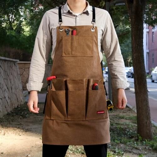 Apron work fashion wear-resistant anti-fouling custom logo hand-made carpenter gardening work clothes for men and women children