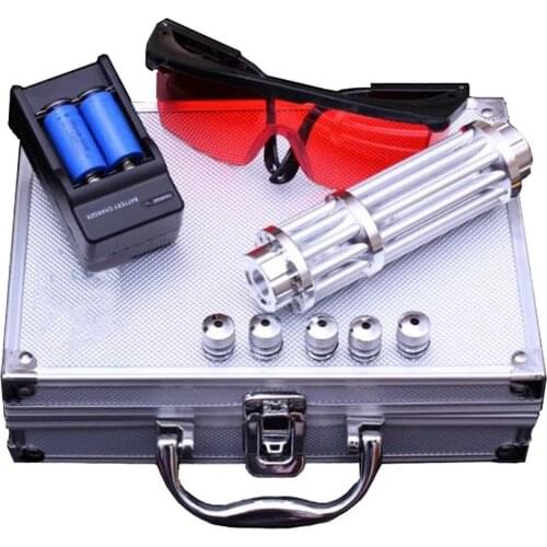 YX-017 High power 450nm Blue laser pointer Laser pen burn match solder w/ starry caps laser cannon laser gun