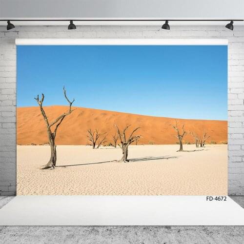 Desert Withered Tree Land Photography Backdrop Vinyl Cloth Background for Children Baby Portrait Scenery Photocall Fond Photo