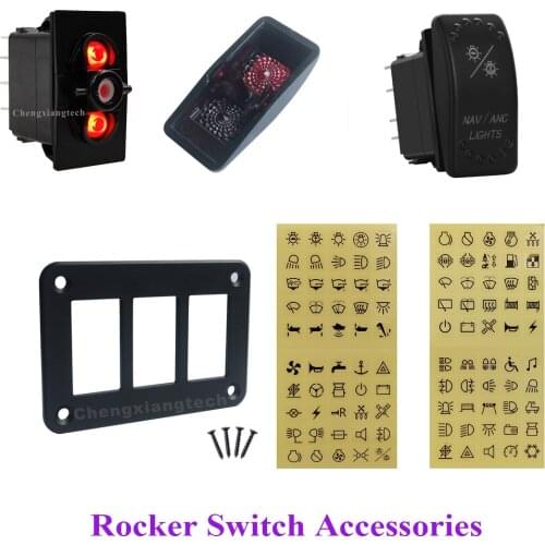 12V/20A 24V/10A 4P Momentary On Off On SPDT Red Led Switch Base for Carling Arb Narva Car Boat Marine (On) Off On Rocker Switch