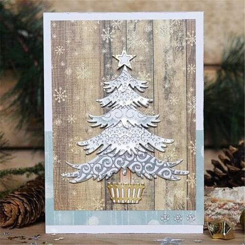 Multi-layer Big Size Christmas Tree Metal Die cutting Dies for DIY Scrapbooking Embossing Folder Stencil Photo Album 2021 New