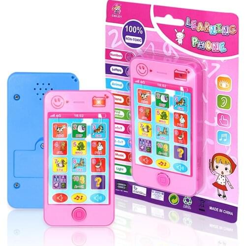 Russian Language Simulation Musical Mobile Smart Phone CellPhone 4G Baby Kids Phones Watch Childrens Educational Toys