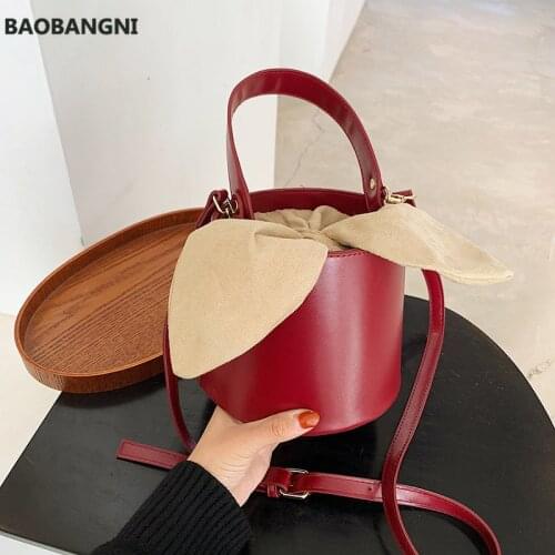 Fashion small bucket bag ladies shoulder bag casual messenger bag mini small handbag solid color small bag mobile phone bag
