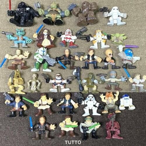 Random Lot 10PCS Star Galactic Wars Jedi Force Heroes Luke Leia Vader Trooper 2.5inch. Action Figures Toys Gift