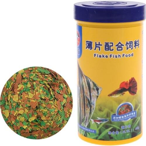 2020 New 250ml Ornamental Fish Food Goldfish Carp Guppies Small Medium Tropical Fishes Flakes Feed Aquarium Accessory