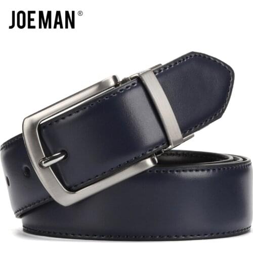 Mens Genuine Leather Belt High Quality Reversible Buckle Belts For Men Luxury Strap Male Waistband Rotated Buckle Dress Belt