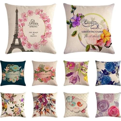 Nordic Royal Family Noble Peony Flowers Bird Super Soft Home Car Office Sofa Decor Pillow Case Decoration Home Decor ZY1096