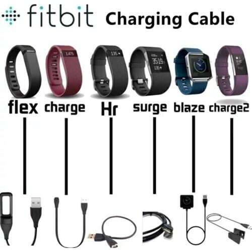 Replacement USB Clip Cable Charger Charging For Fitbit ChargeHR/Flex 2/HR/Charge 2/Alta/Blaze/Ionic/Versa Bracelet Smart Watch
