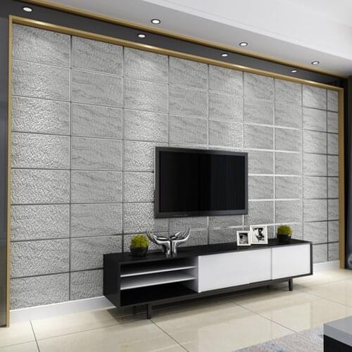 Modern 3D Stereo Embossed Suede Non-woven Wallpaper Roll Marble Lattice Living Room Bedroom TV Background Wall Papers Home Decor