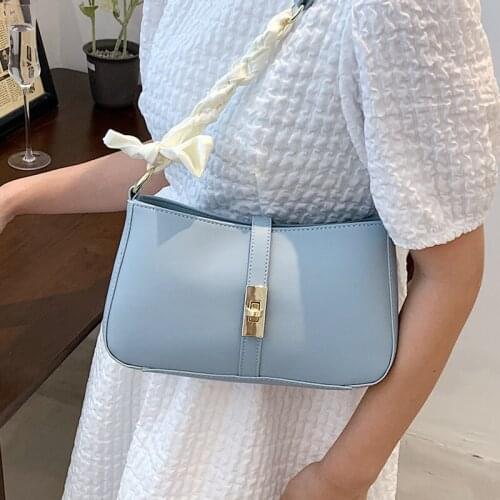 Pu Leather Crossbody Bags for Women 2021 Luxury Brand Handbag Designer Solid Color Messenger Bag Wild Female Shoulder Armpit Bag