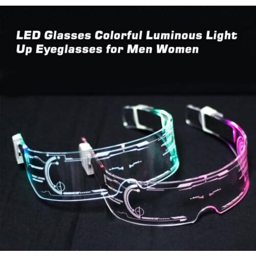 LED Glasses EL Wire Neon Party Luminous LED Glasses Light Up Glasses Rave Costume Party Decor DJ Glasses Halloween Decoration