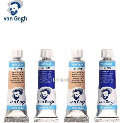 Van Gogh Watercolor Pigment Metal Pearl Color Acuarelas 10ml Acquarello Tubular Single Bottle,Acuarelas Art Supplies