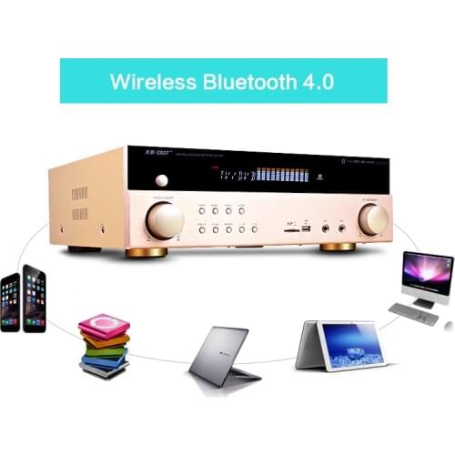 High-power 750W 5.1 Power Amplifier Fever Home HiFi Bluetooth Lossless Decoding Subwoofer Amplifier Fiber Coaxial Karaoke