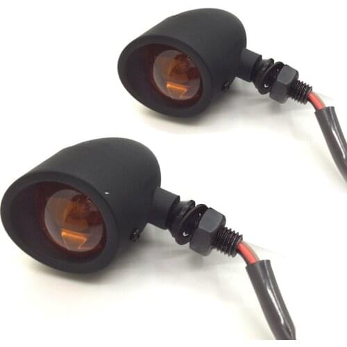 Amber Bullet Motorcycle Turn Signal Light Moto Accessories Custom Bike Indicator For Harley Bobber