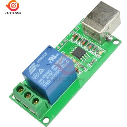 1 Channel 5V USB Relay Programmable Computer Control For Smart Home 1 Way Module Board